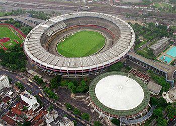 Vista aérea del estadio de Maracaná.