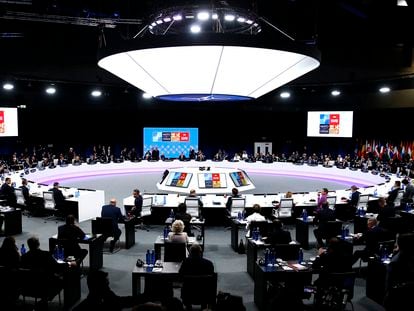 Los líderes occidentales reunidos en la cumbre de la OTAN, el miércoles en Madrid.