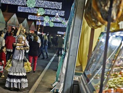 Casetas en la Feria de Abril, en la explanada del Fórum en Barcelona.