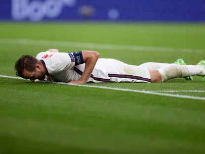 Harry Kane, durante el partido contra Escocia en Wembley.