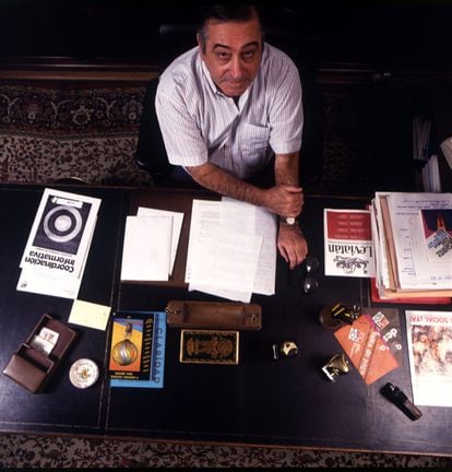 Redondo, en su despacho de la UGT, en 1989.