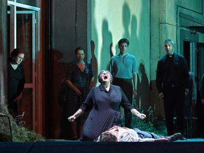Un moment de l'òpera 'Cavalleria rusticana', que es podrà veure al Liceu.