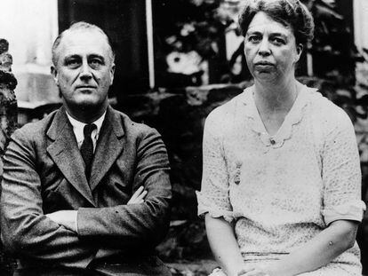 Eleanor y Franklin Roosevelt. El presidente número 32 de los Estados Unidos y la primera dama e impulsora de la Declaración Universal de los Derechos Humanos.