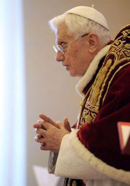 El Papa emérito Benedicto XVI, el pasado febrero.