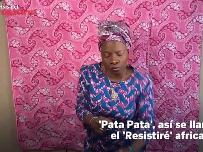 La cantante Angélique Kidjo canta la nueva versión de 'Pata, Pata'.