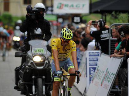 Contador, en la quinta etapa del Dauphin&eacute;.