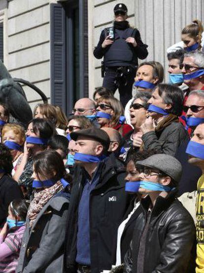 La protesta de este viernes.