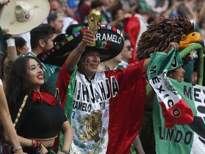 Aficionados mexicanos en el Mundial de Rusia.