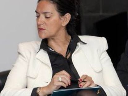 Beatriz García Paesa en una reunión de abogados en Luxemburgo.