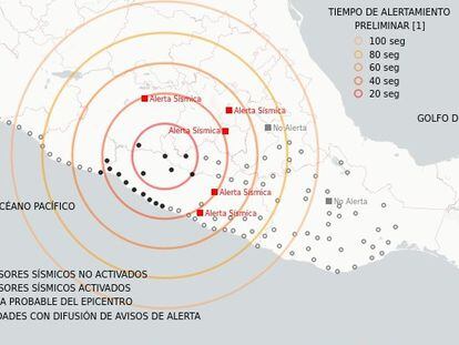 Mapa difundido por el Centro de Instrumentación y Registro Sísmico que muestra el epicentro del sismo del 12 de agosto de 2022.