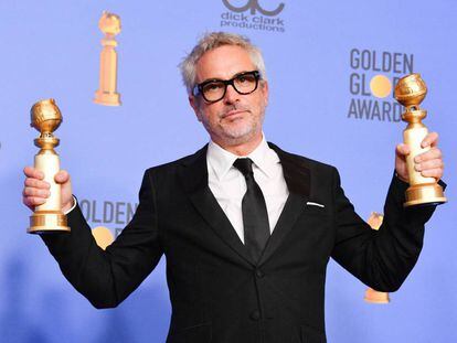 El director mexicano Alfonso Cuarón en la pasada edición de los Globos de Oro.