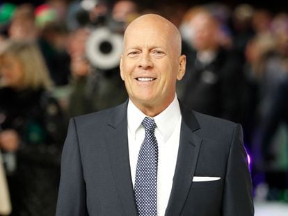 Bruce Willis, a su llegada en enero de 2019 al estreno europeo en Londres de 'Glass'.