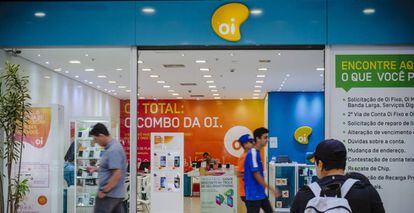 Una tienda de Oi en Brasilia (Brasil).