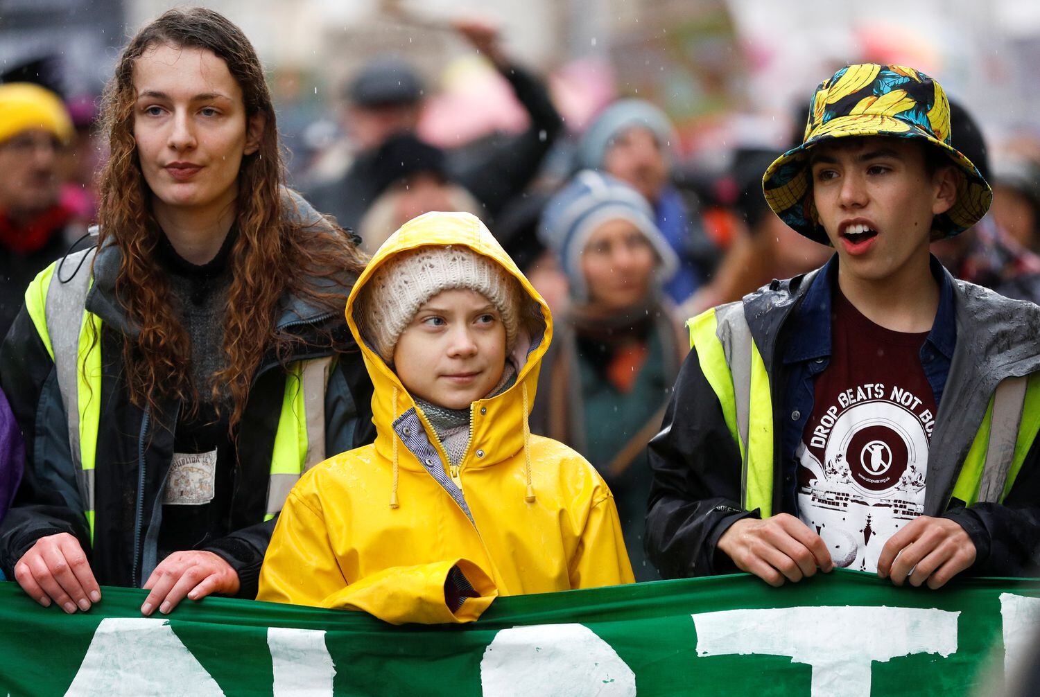 La activista Greta Thunberg durante una protesta en Bristol, Inglaterra, a finales de febrero.