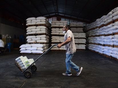 Una bodega de harina de maíz en Tapachula, en el Estado de Chiapas (México), el 23 de agosto de 2022.