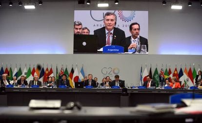 Vista general de la reunión de presidentes del G20 realizada en Buenos Aires, este sábado.