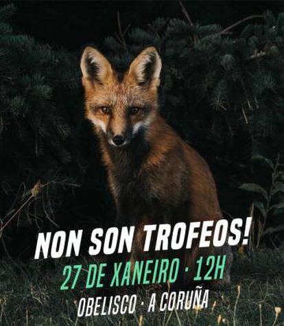 Cartel de la protesta convocada para el domingo 27 en A Coruña.