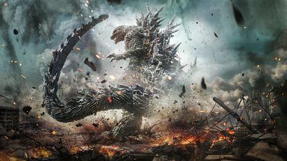 Nueva imagen de la película 'Godzilla Minus one', en una imagen distribuida por la web oficial de Godzilla.