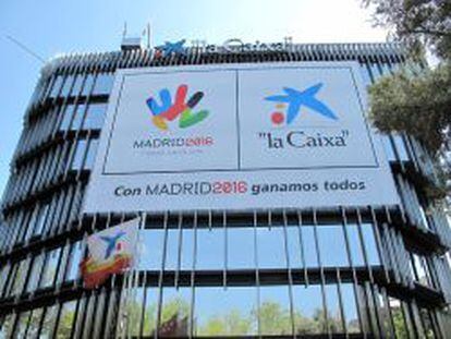 Sede de La Caixa en Madrid, en el Paseo de la Castellana.