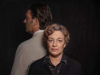 La actriz Cristina Marcos interpreta a la madre de Federico García Lorca en la obra 'Lorca, Vicenta', en el Teatro Fernán Gómez de Madrid.