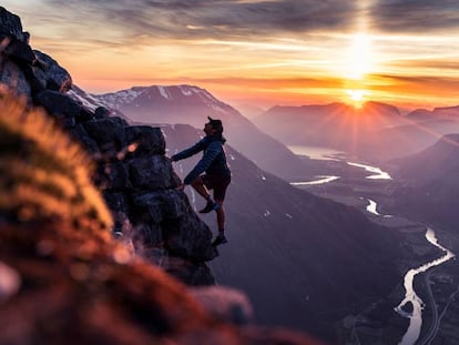 Kilian Jornet, en un entrenament a Noruega.