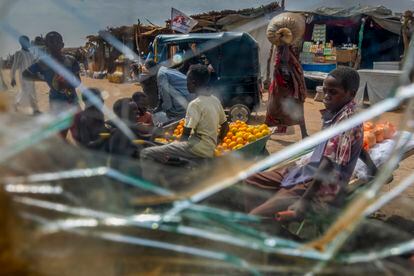 The Metché camp in Chad, where some 50,000 refugees from Sudan live, on April 6.