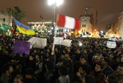 Manifestaci&oacute;n esta noche en Lima.