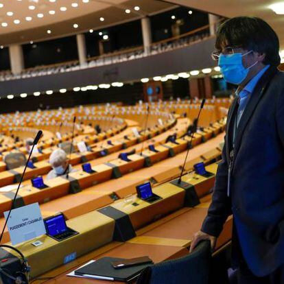 Carles Puigdemont, en el Parlamento Europeo.
