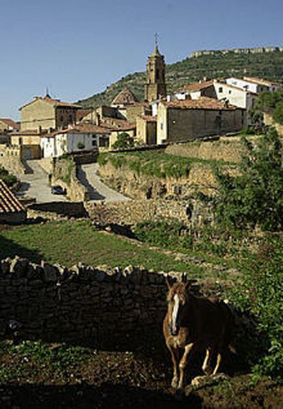 Una vista de La Iglesuela del Cid, en el Maestrazgo turolense.