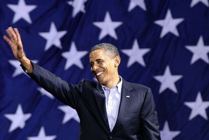 Barack Obama, durante un acto de campaña celebrado en Chicago el pasado sábado.