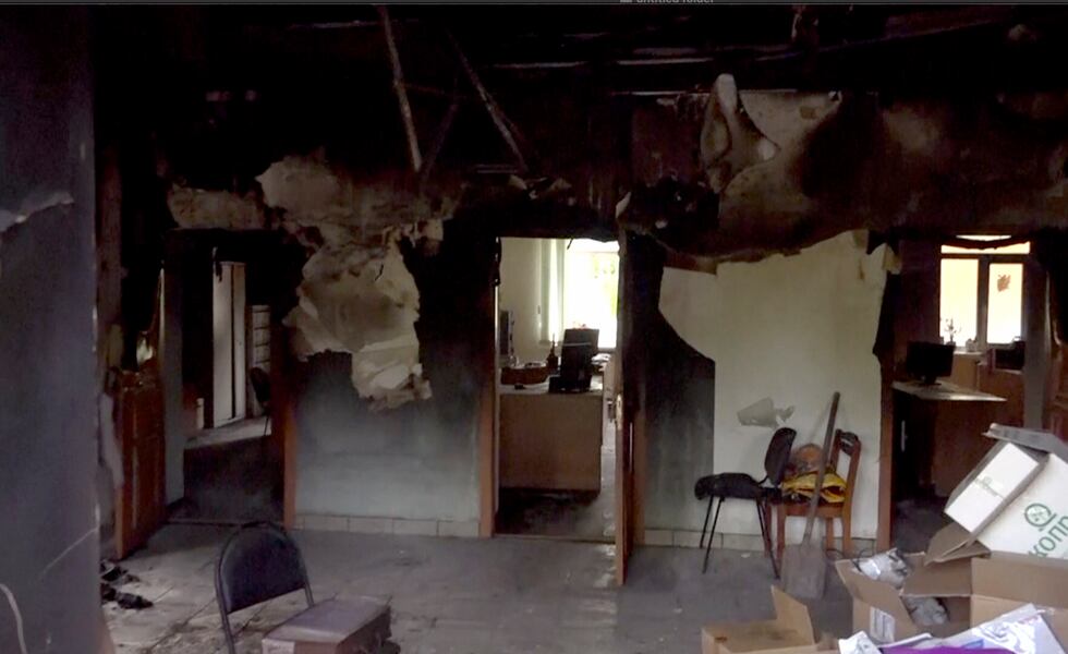 Edificio dañado en la región de Bélgorod, el pasado lunes.
