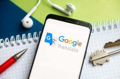 Logo de Google Translate en un teléfono móvil.