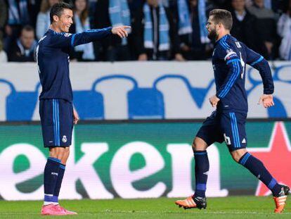 Ronaldo celebra el primer gol contra el Malmö.