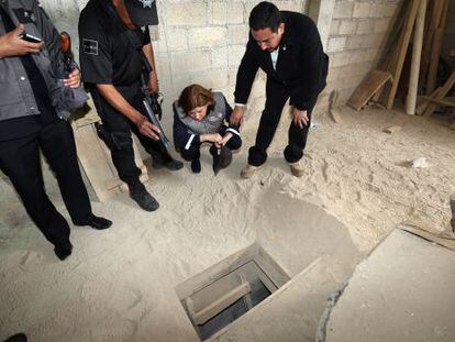 El túnel que va cavar 'el Chapo'.