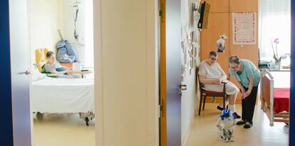 El robot se ha convertido en parte del entretenimiento de los pacientes, que hablan con él y le cuentan sus secretos.