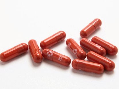 La pastilla molnupiravir contra la covid-19 desarrollada por la farmacéutica Merck.