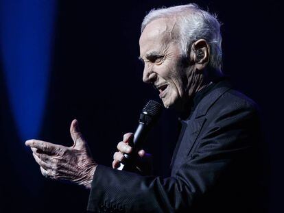 Charles Aznavour, durante uno de sus últimos conciertos.