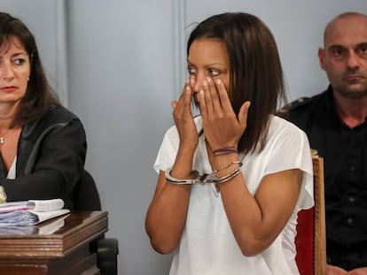 Ana Julia Quezada en la primera sesión del juicio por el crimen del pequeño Gabriel, este lunes.