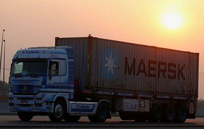 Un contenedor de la firma Maersk.