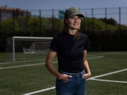 Graham Hansen, jugadora del Barça Femenino, fotografiada en la ciudad deportiva Joan Gamper.