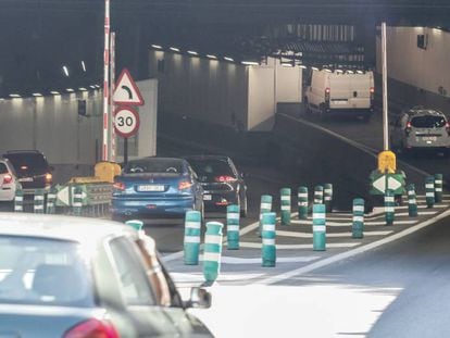 Entrada a uno de los túneles de Calle 30.