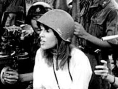 La actriz Jane Fonda en Vietnam.