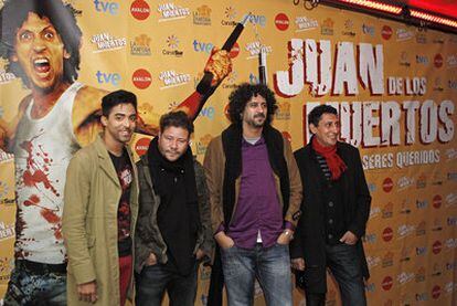 De izquierda a derecha, Jazz Vila, Jorge Molina, Alejandro Brugués y Alexis Díaz de Villegas, en Sevilla.