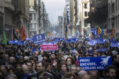 El acto ha sido secundado por más de 200 entidades, entre las que hay asociaciones de vecinos, sindicatos y ONG.