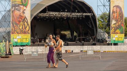 Escenario principal del Rototom Sunsplash, el festival de música reggae más importante de Europa, este martes.