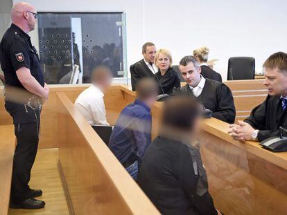 Los condenados este jueves en el tribunal de Hannover. 