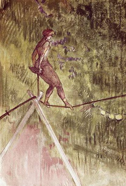 Un equilibrista, visto por Toulouse Lautrec.