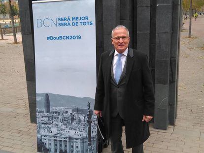 Josep Bou (PP), el día que presentó su candidatura municipal.