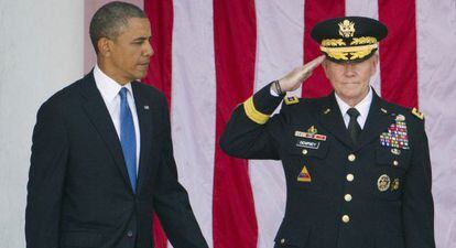 Barack Obama y el general Martin Dempsey.