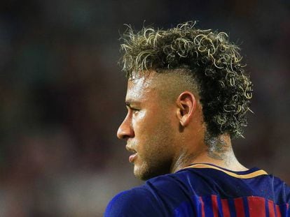 Neymar, durant el duel contra el Madrid.